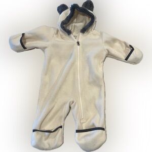 Bear outfit outdoor fleece zip up for baby